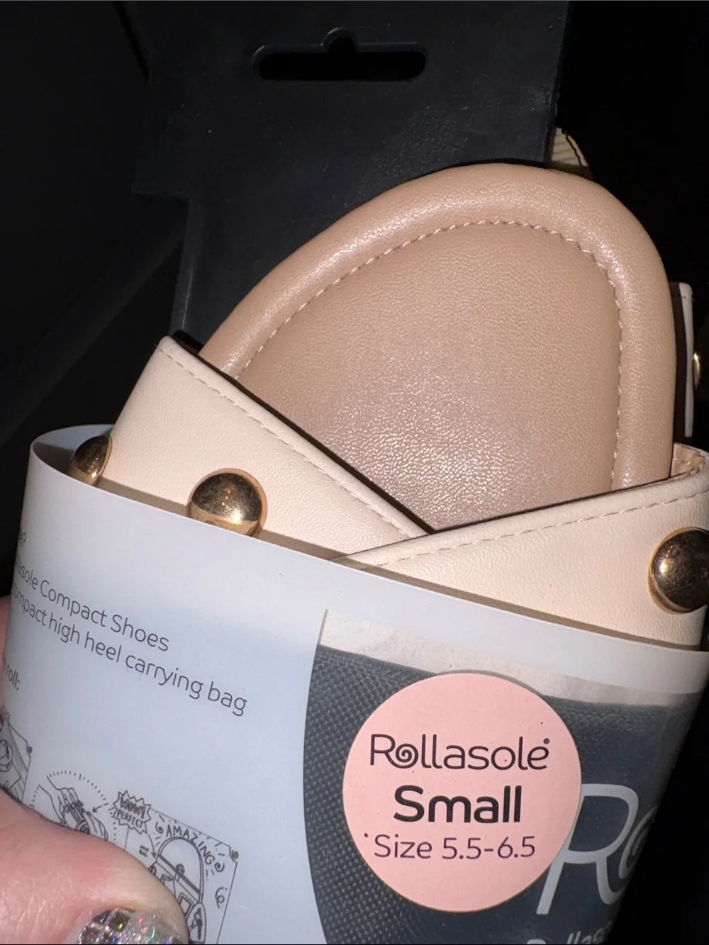 Rollasole Dulce Sandals Cream Gold Studded size S (5.5 to 6.5 shoe size)